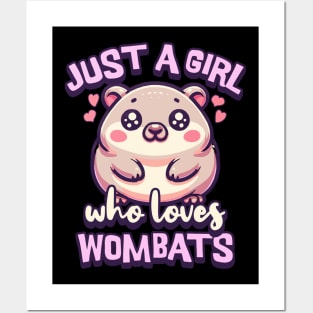 Just A Girl Who Loves Wombats Posters and Art